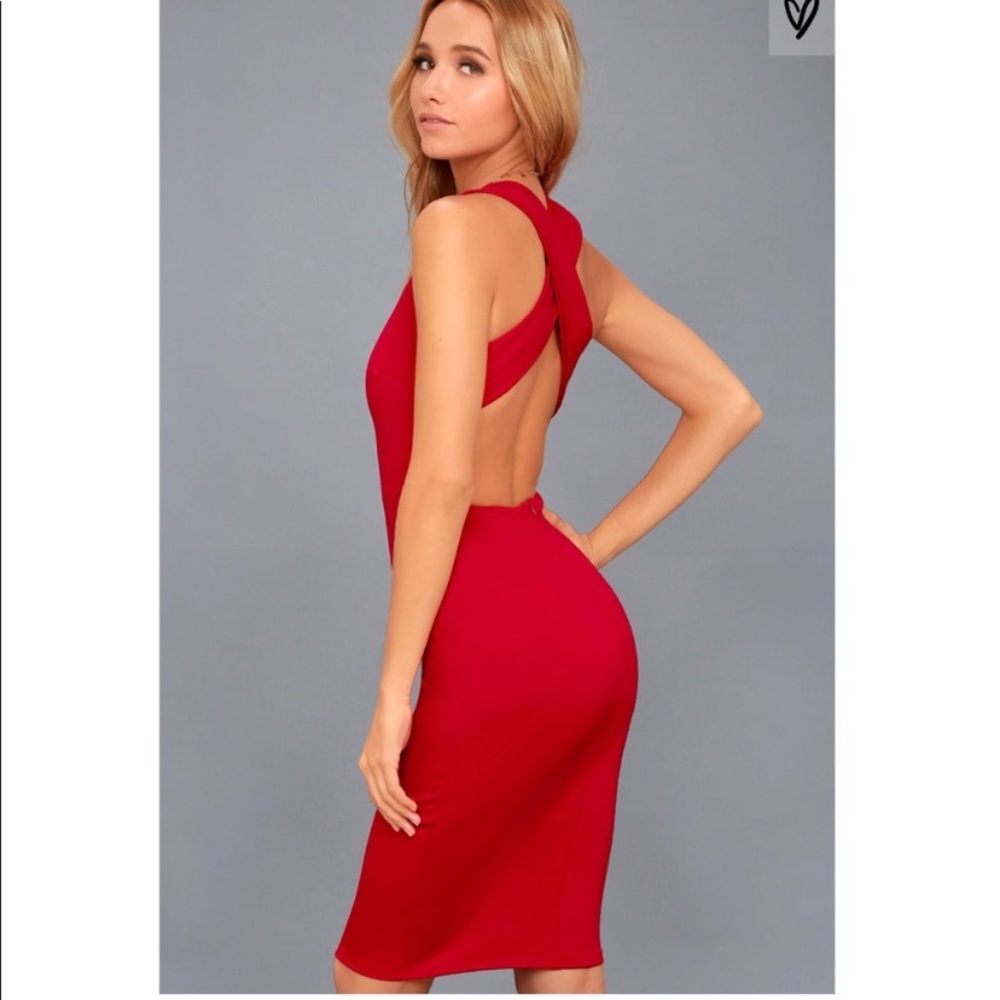 Lulu’s Darling Dance Red bodycon dress